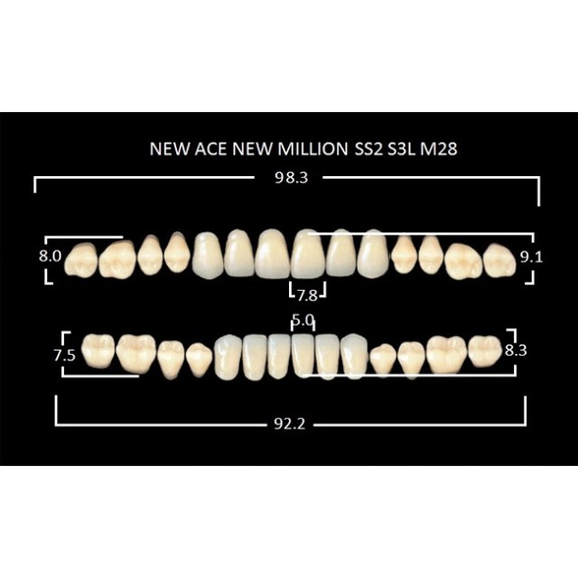 Зубы планка 28 шт MILLION NEW ACE SS2/A3.5
